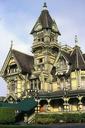 One last look at the Carson Mansion with its signature haunted house on the hill look.